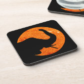 Elephant Profile Solar Eclipse Getränkeuntersetzer (Linke Seite)