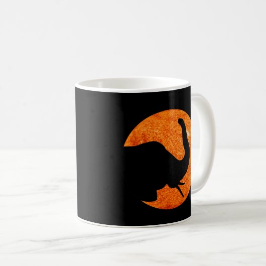 Elephant Profile Solar Eclipse Kaffeetasse (VorderseiteRechts)