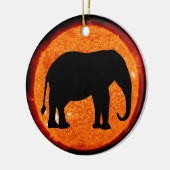 Elephant Profile Solar Eclipse Keramikornament (Links)