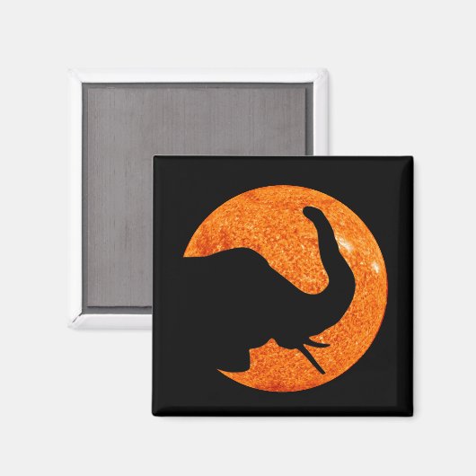 Elephant Profile Solar Eclipse Magnet (Vorderseite/Rückseite)