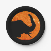 Elephant Profile Solar Eclipse Pappteller (Vorderseite)