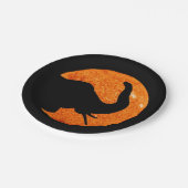 Elephant Profile Solar Eclipse Pappteller (Schrägansicht)