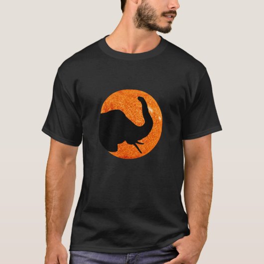 Elephant Profile Solar Eclipse T-Shirt (Vorderseite)