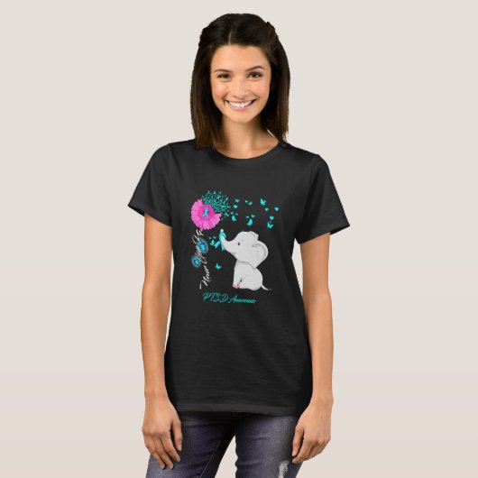 Elephant Ptsd Awareness Elephant T-Shirt (Vorne ganz)