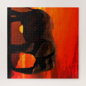 Elephant Puzzle Sunset (Horizontal)