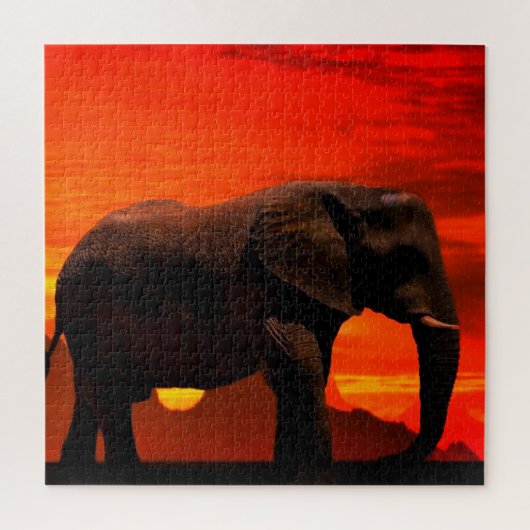 Elephant Puzzle Sunset (Vertikal)