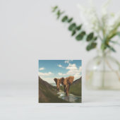 Elephant Quadratische Visitenkarte (Stehend Vorderseite)