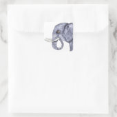 ELEPHANT QUADRATISCHER AUFKLEBER (Tasche)