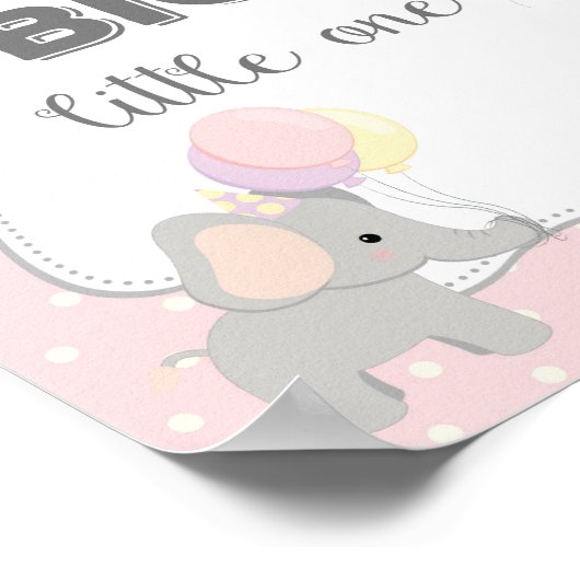 Elephant Quote Art Print Poster (Ecke)