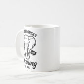 Elephant Quote, Elephant Lover, Elephant Zoo Anima Kaffeetasse (Vorderseite Links)