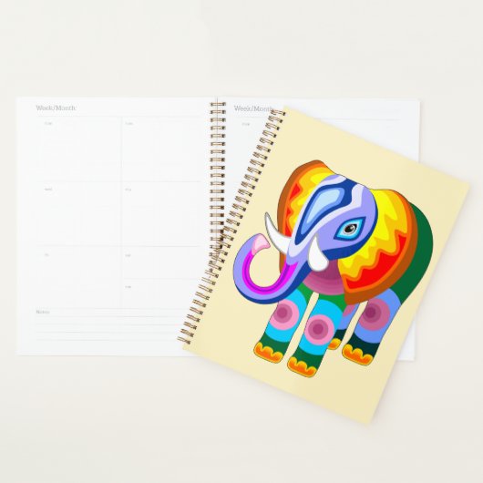 Elephant Rainbow Colors Patchwork Planer (Anzeige)