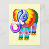Elephant Rainbow Colors Patchwork-Postkarten Postkarte (Vorderseite)