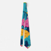 Elephant Rainbow Personalisiertes Muster Krawatte (Rückseite)