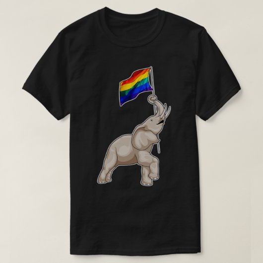 Elephant Rainbow T-Shirt (Design vorne)