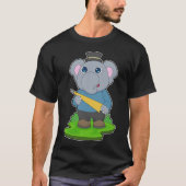 Elephant Raining Umbrella T-Shirt (Vorderseite)