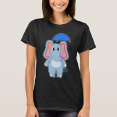 Elephant Raining Umbrella T-Shirt (Vorderseite)