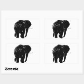 Elephant Rectangle Sticker (Blatt)