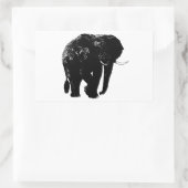 Elephant Rectangle Sticker (Tasche)