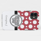 Elephant Red & White Polka Dot iPhone 5 Fall Case-Mate iPhone Hülle (Rückseite (Horizontal))