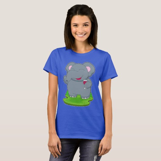 Elephant Red wine T-Shirt (Vorne ganz)