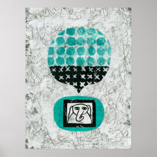 Elephant Rememberbering Poster Wall Art