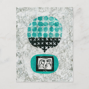 Elephant Remembering Postcard Postkarte