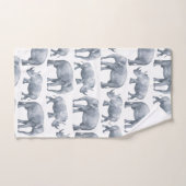 Elephant Rhino Wasserfarbmuster Badhandtuch Set (Handtuch)