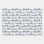 Elephant Rhino Wasserfarbmuster Geschenkpapier Set (Vorderseite 2)
