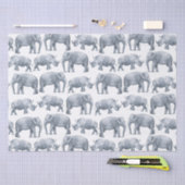 Elephant Rhino Wasserfarbmuster Seidenpapier (Handwerk)