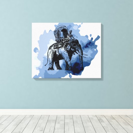 Elephant Ride Leinwanddruck (Insitu (Holzboden))