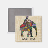 Elephant Rider Magnet (Vorderseite/Rückseite)