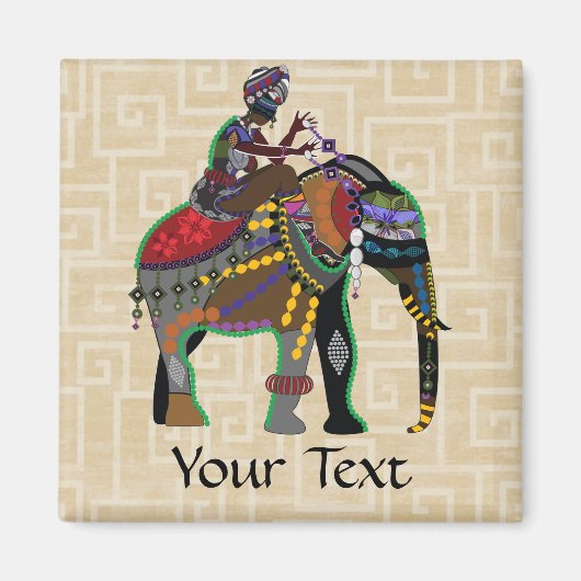 Elephant Rider Magnet (Vorne)