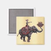 Elephant Rider Magnet (Vorderseite/Rückseite)