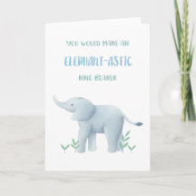 Elephant Ring Bearer Vorschlag Card