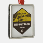 Elephant Rocks Staat Park Missouri Ornament Aus Metall (Rechts)