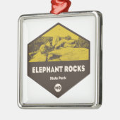 Elephant Rocks Staat Park Missouri Ornament Aus Metall (Links)