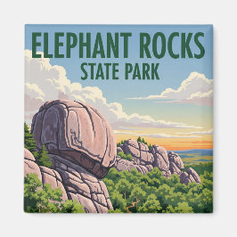 Elephant Rocks Staat Park Missouri Travel Magnet