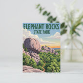 Elephant Rocks Staat Park Missouri Travel Postkarte (Stehend Vorderseite)