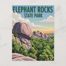 Elephant Rocks Staat Park Missouri Travel Postkarte