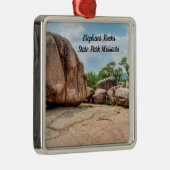 Elephant Rocks Staat Park Premium Square Ornament Aus Metall (Rechts)