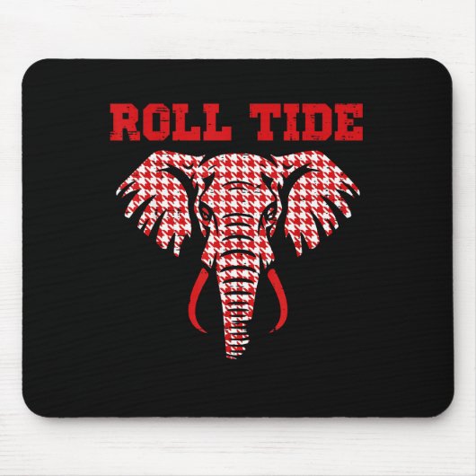 Elephant Roll Tide Women Kids Boys Girls Youth Tee Mousepad (Vorne)