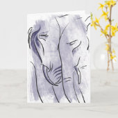 Elephant Romance Card Karte (Gelbe Blume)
