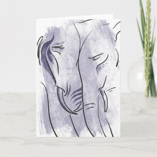 Elephant Romance Card Karte