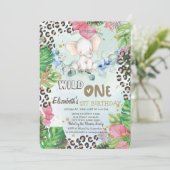 Elephant Rose Palm Blätter 1. Einladung (Stehend Vorderseite)