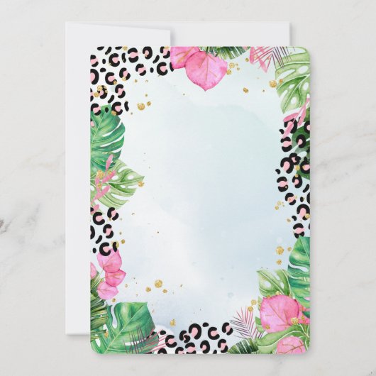 Elephant Rose Palm Blätter 1. Einladung (Rückseite)