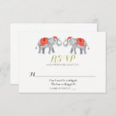 Elephant RSVP-Karte Einladung (Vorne/Hinten)