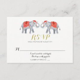 Elephant RSVP-Karte Einladung
