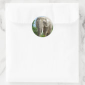 Elephant Runder Aufkleber (Tasche)