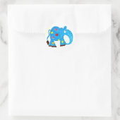 Elephant Runder Aufkleber (Tasche)