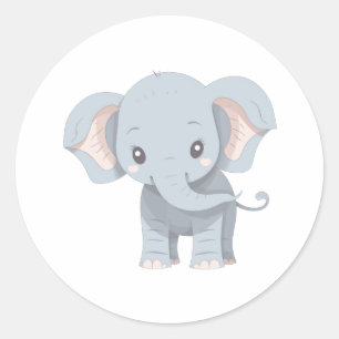 Elephant Runder Aufkleber